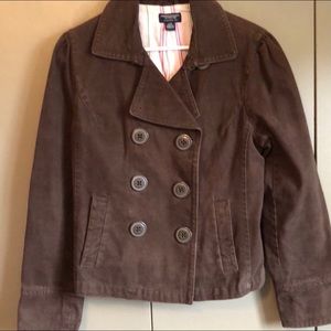 Vintage American Eagle AE velvet cotton short pea coat jacket